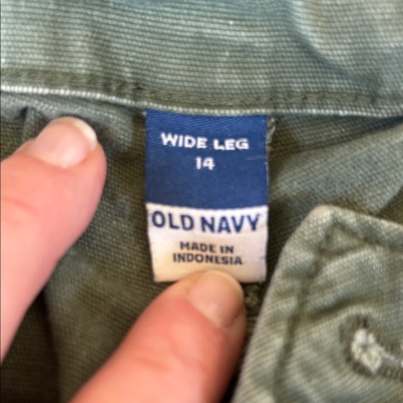 Old Navy Women’s Olive Green Wide Leg Pants Size 14 - Picture 3 of 5